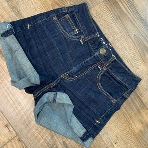 American Eagle dark wash jean shorts